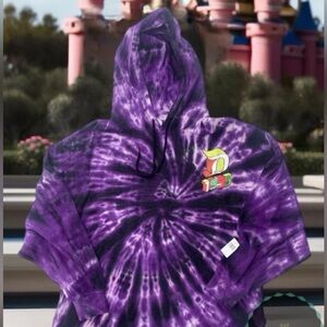 Disneyland Resort Purple Tie-dye Sweatshirt 1955 Disney Parks Hoodie Sz S